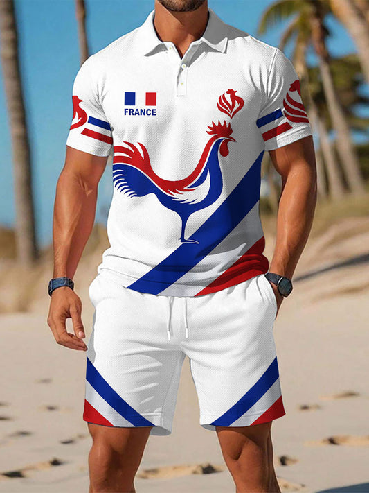 Polo à manches courtes France Le Coq Gaulois Homme