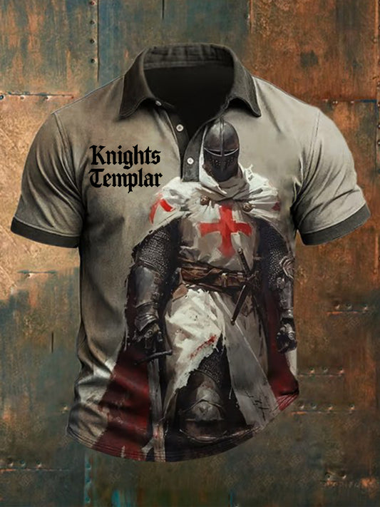 Polo à manches courtes Retro Knight Faith pour homme