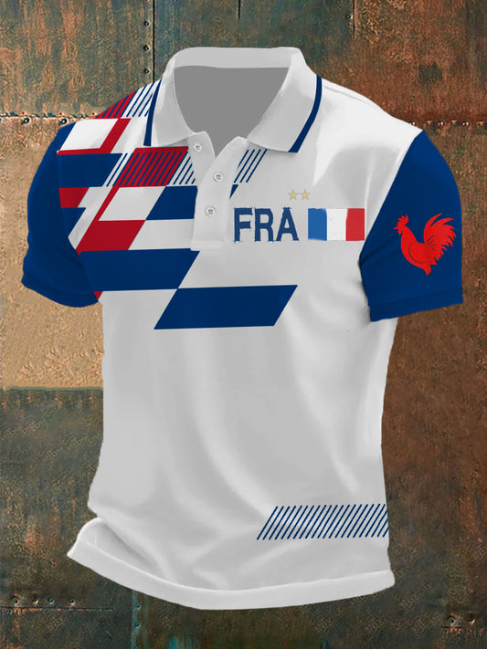 Polo imprimé France pour homme