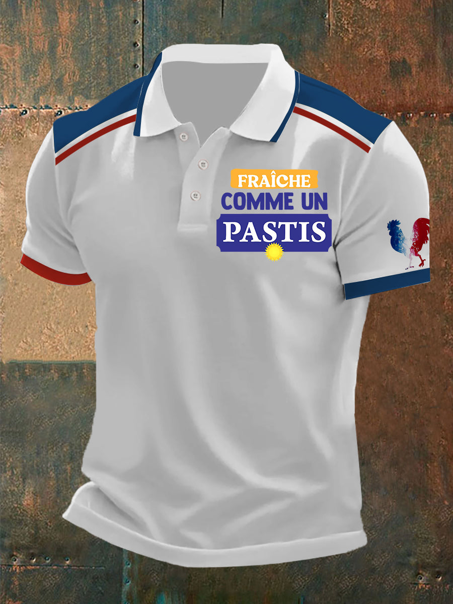 Polo à manches courtes Fraiche Comme Un Pastis Homme