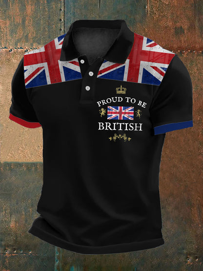 Polo imprimé British Proud pour homme