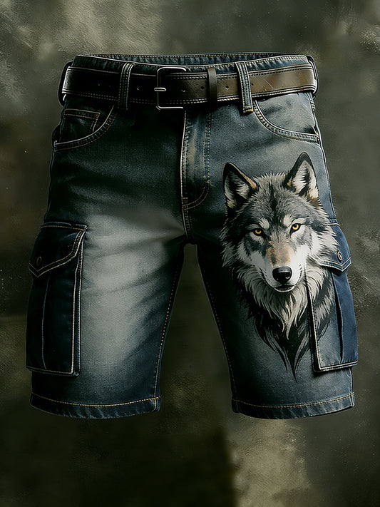 Hommes Rétro Vacances Business Animal Art Imprimer Shorts Décontractés