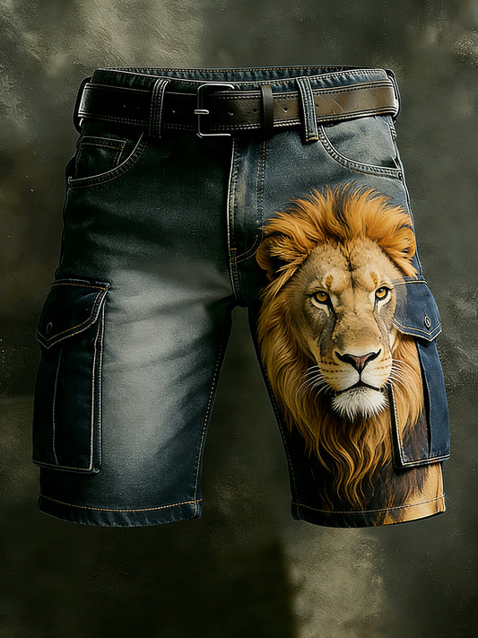 Hommes Rétro Vacances Business Animal Art Imprimer Shorts Décontractés