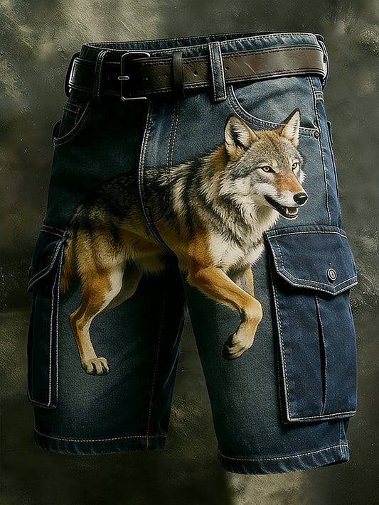 Hommes Rétro Vacances Business Animal Art Imprimer Shorts Décontractés