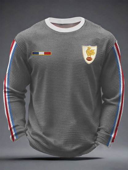 T-shirt à manches longues France Rugby Waffle Homme