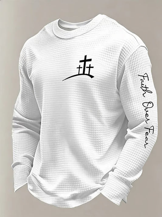 Sweat-shirt décontracté avec imprimé rétro Faith