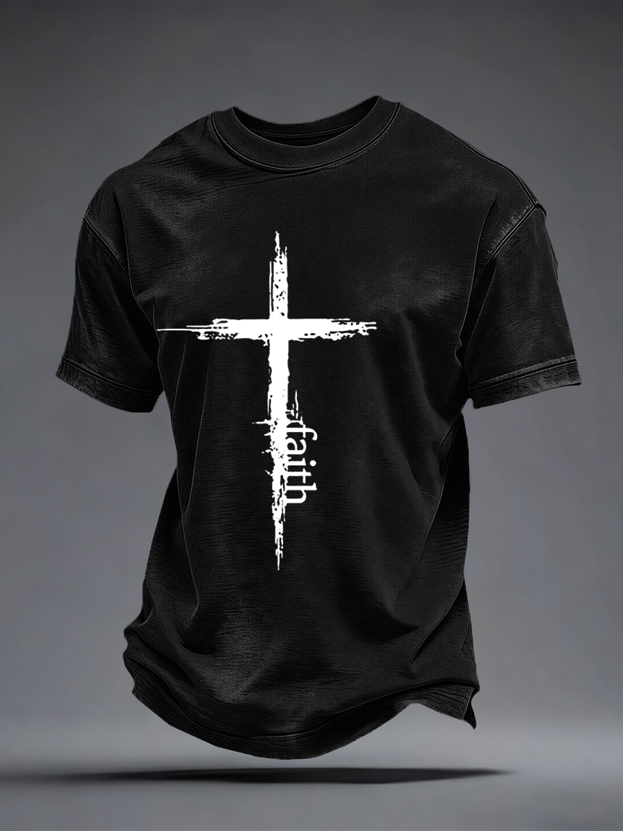 T-shirt décontracté Faith Print Homme