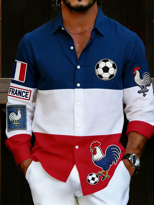 Affiche d’art pour les supporters de football français, t-shirt pour fans