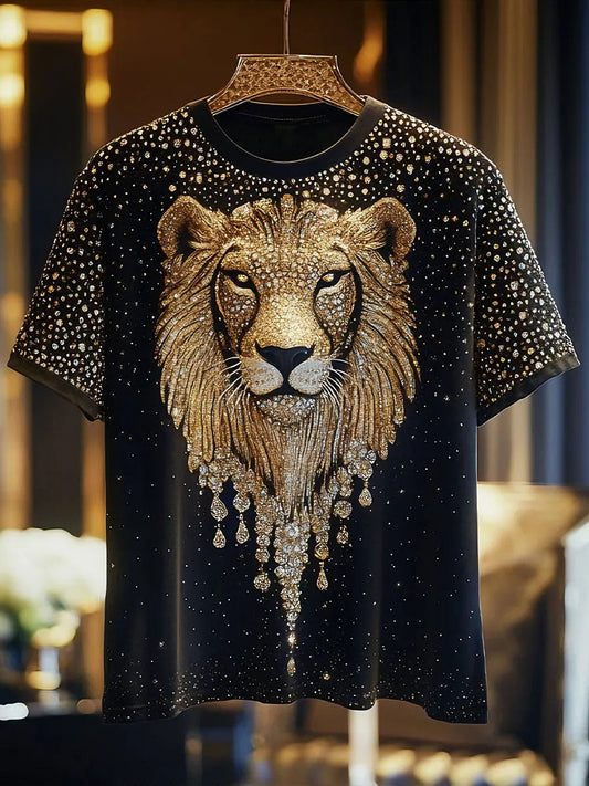 T-shirts à la mode et personnalisés du lion des hommes