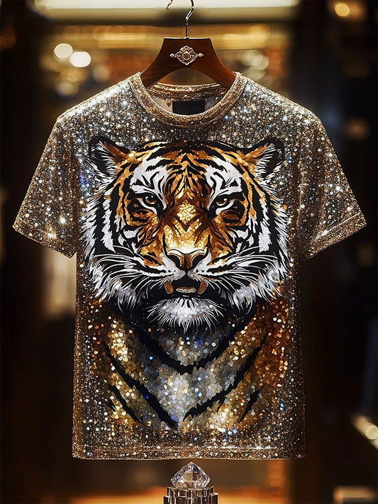 T-shirts de tigre de personnalité de la mode des hommes