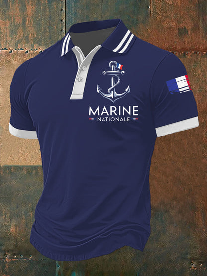T-shirt à manches courtes Marine nationale pour hommes