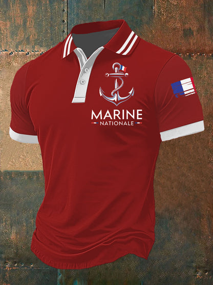 T-shirt à manches courtes Marine nationale pour hommes
