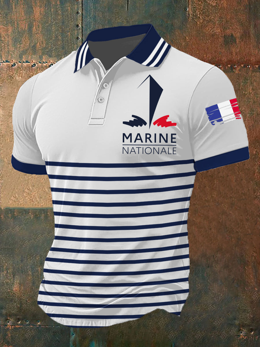 T-shirt à manches courtes Marine nationale pour hommes