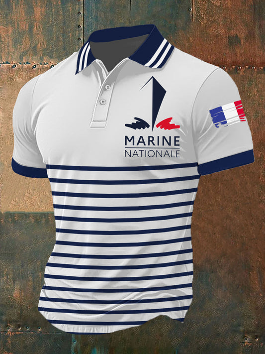 T-shirt à manches courtes Marine nationale pour hommes