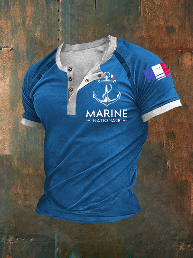 T-shirt à manches courtes Marine nationale pour hommes
