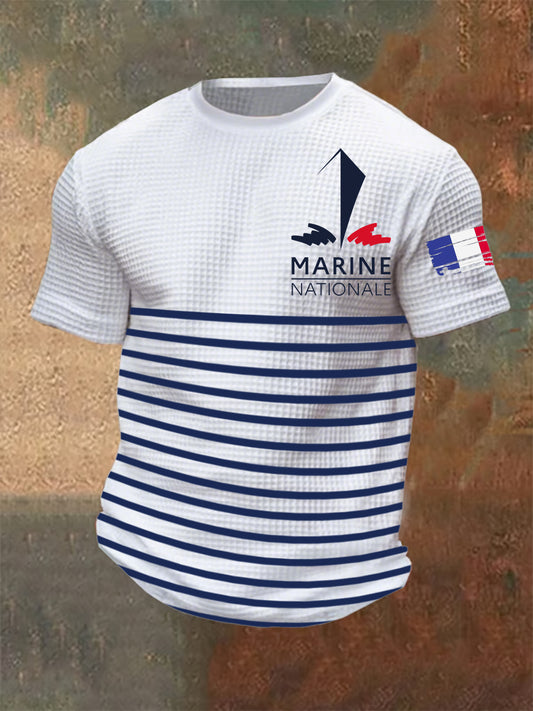 T-shirt à manches courtes Marine nationale pour hommes