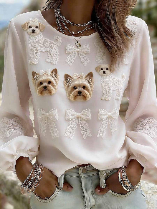 Haut décontracté élégant à imprimé animalier pour femme