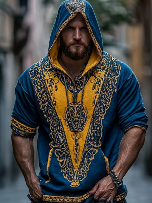 Chemise imprimée viking pour hommes