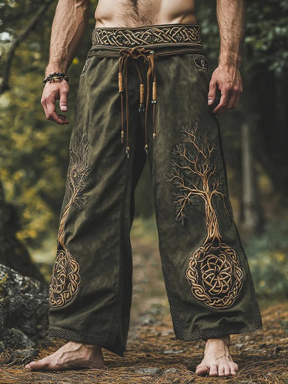 Pantalons vikings imprimés pour hommes