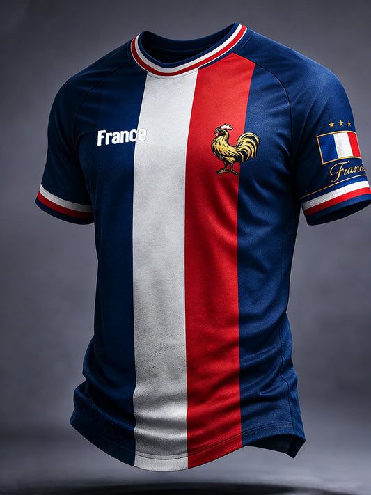 Affiche d’art rétro du football français Veste à capuche décontractée et confortable