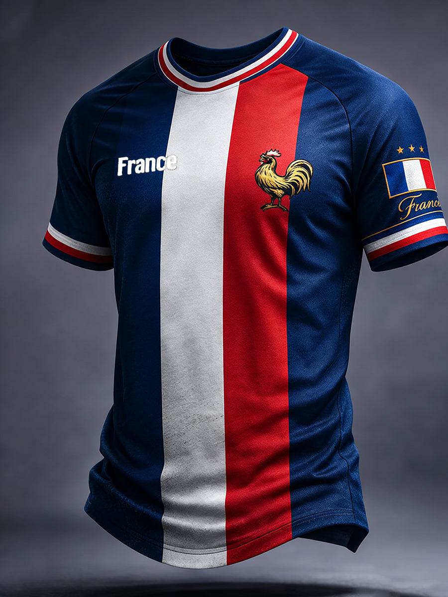 Affiche d’art rétro du football français Veste à capuche décontractée et confortable