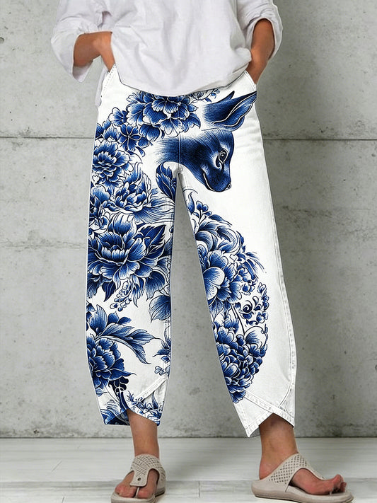 Pantalon pour femme à imprimé animalier