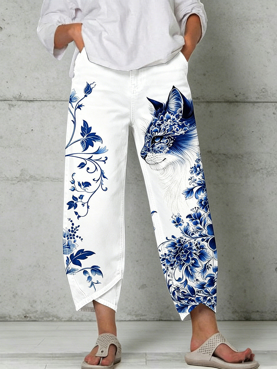Pantalon pour femme à imprimé animalier