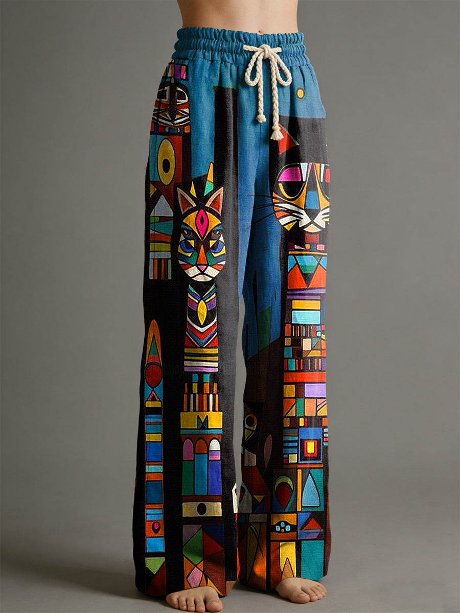 Pantalon pour femme à imprimé animalier