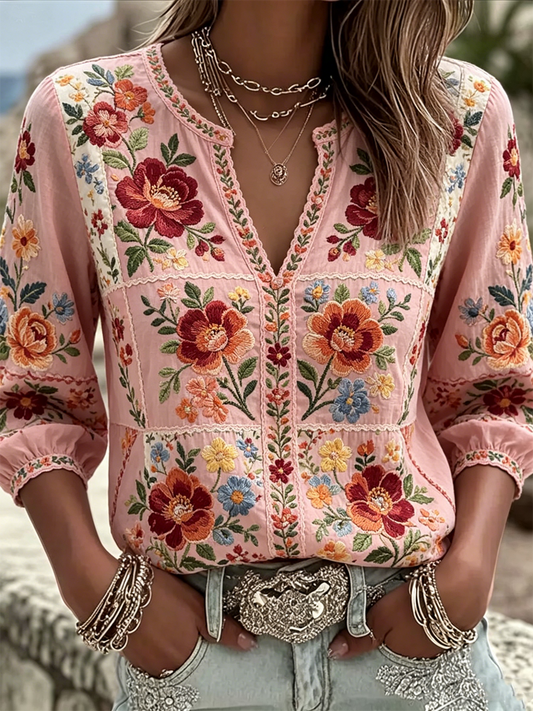 T-shirt à imprimé floral pour femmes