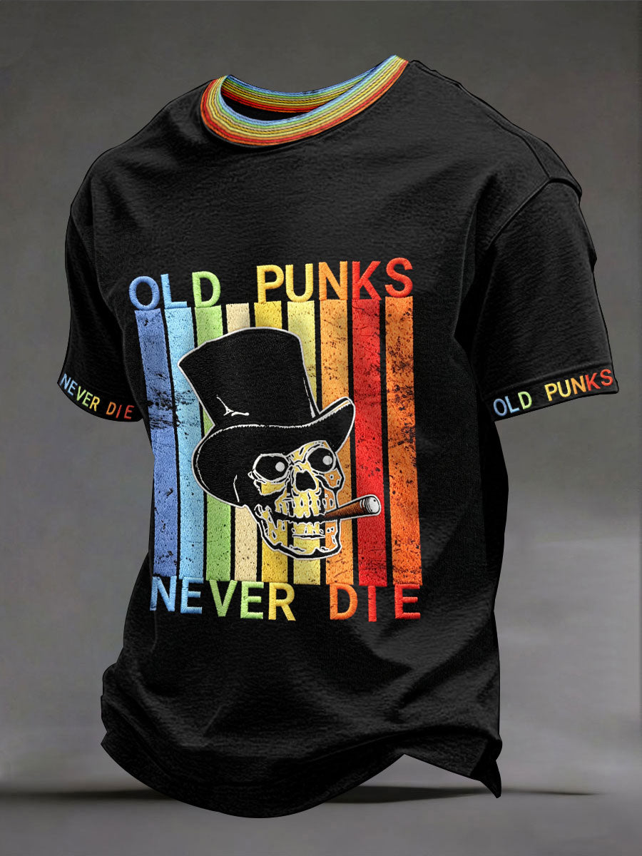 T-shirts Homme 'Old Punks Never Die'