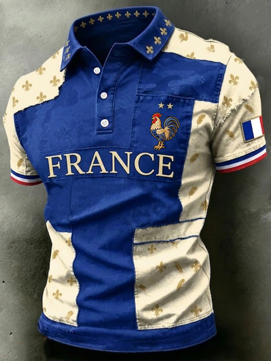 Chemise France Coq Gaulois pour hommes