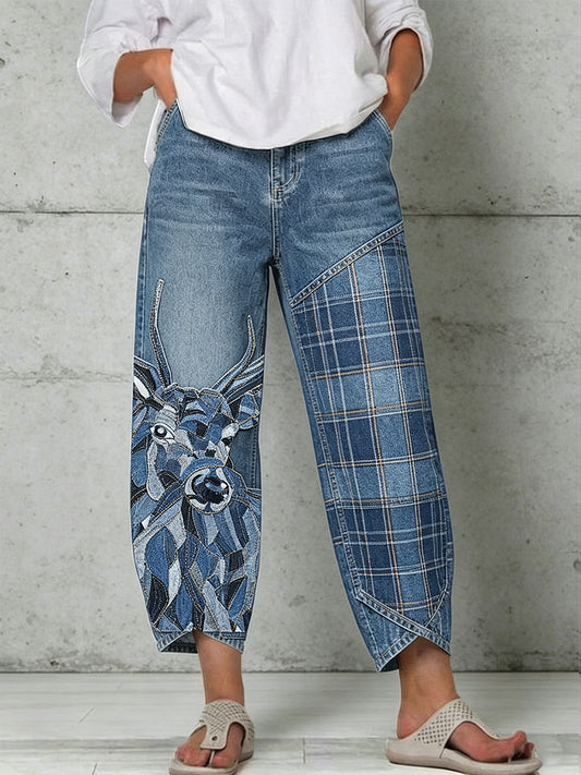 Pantalon pour femme à imprimé animalier