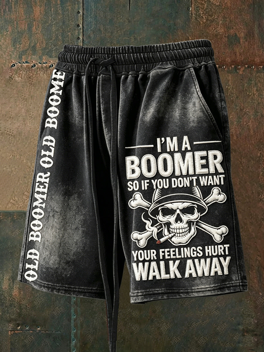 Shorts à cordon pour hommes, style vieux grognon
