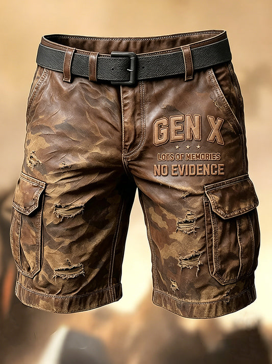 Shorts décontractés avec impression artistique pour hommes, style rétro, vacances, business, Old Fuckers Club