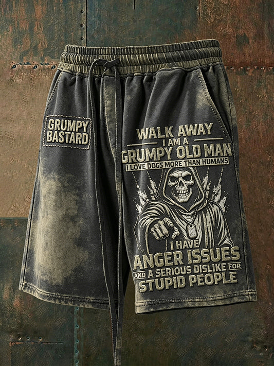 Shorts décontractés imprimés «Club des vieux baiseurs» pour hommes