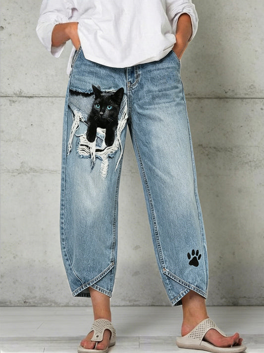Pantalon pour femme à imprimé animalier