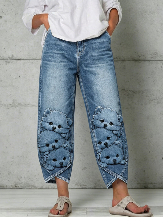 Pantalon pour femme à imprimé animalier