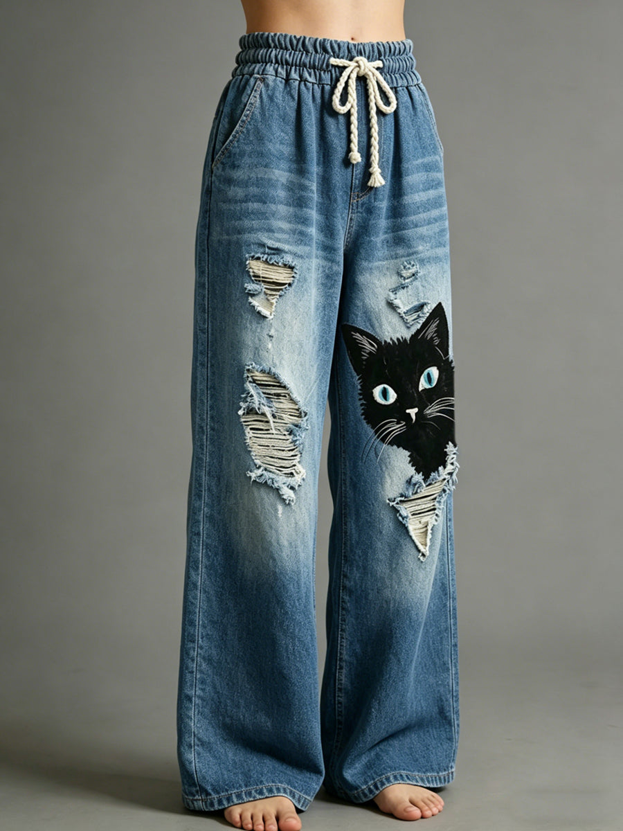 Pantalon Animal Art Print Femme