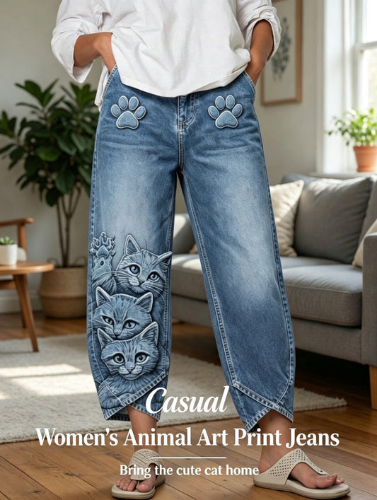Pantalon pour femme à imprimé animalier