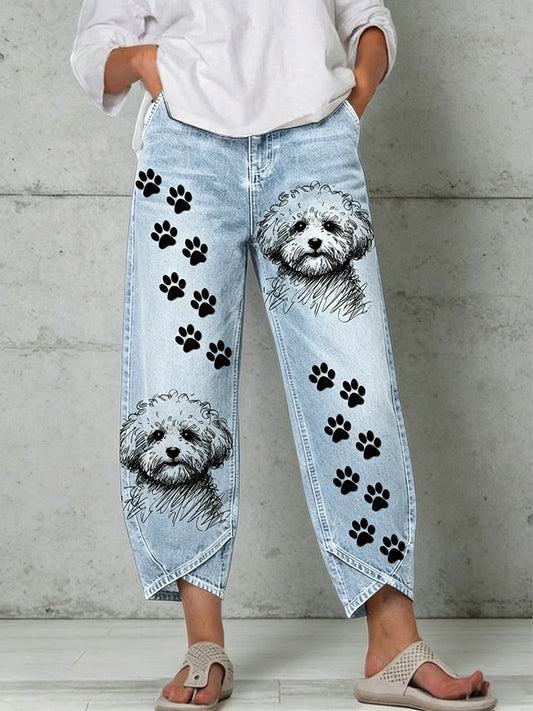 Pantalon pour femme à imprimé animalier