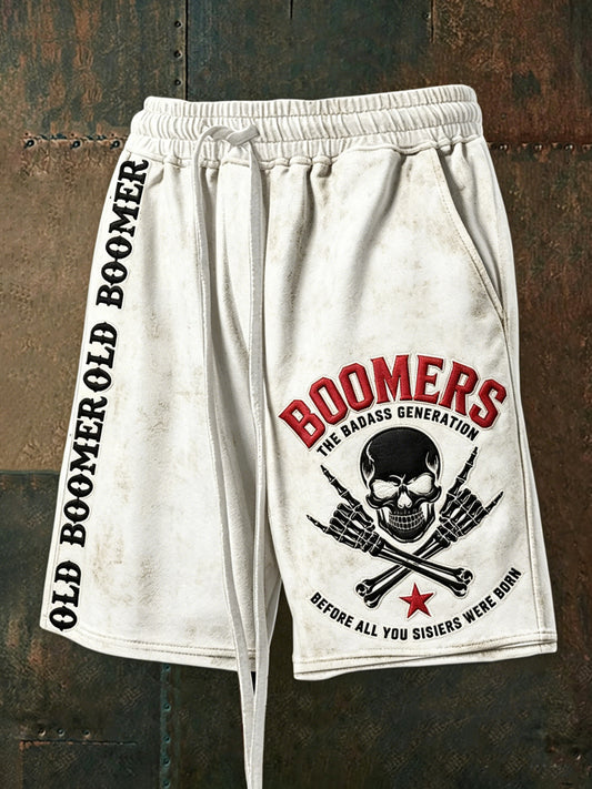 Shorts à cordon pour hommes avec la mention «Ne faites pas chier les personnes âgées»
