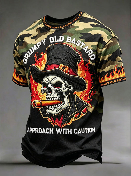 Tee-shirts camo homme 'grincheux vieux bâtard approche avec prude'