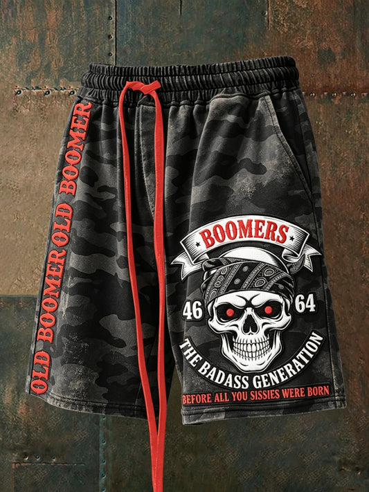 Shorts à cordon pour hommes avec la mention «Ne faites pas chier les personnes âgées»