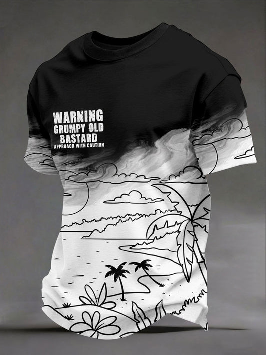 T-shirts 'avertissement vieux bâtard grincheux 'pour hommes