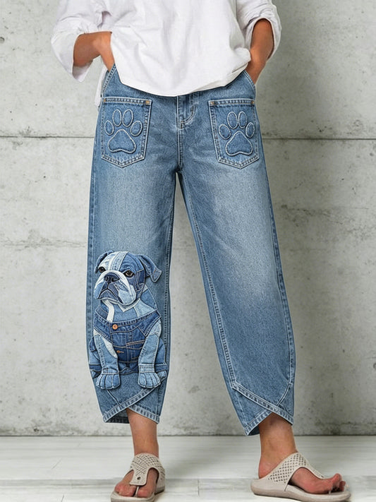 Pantalon Évasé Art Print Femme