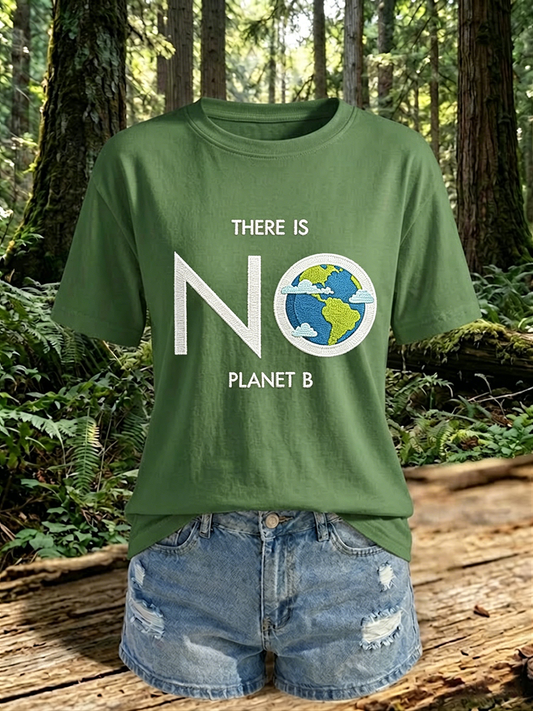 T-shirt à manches courtes There Is No Planet B Femme