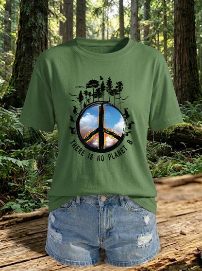 T-shirt imprimé There Is No Planet B pour femme