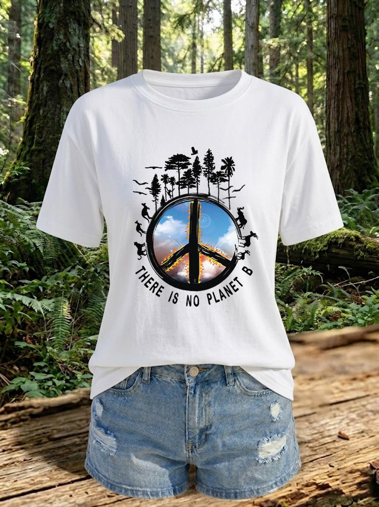 T-shirt imprimé There Is No Planet B pour femme