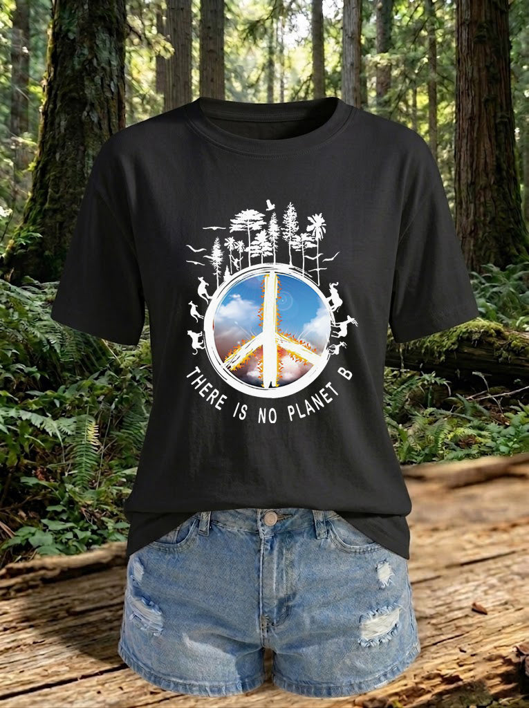 T-shirt imprimé There Is No Planet B pour femme