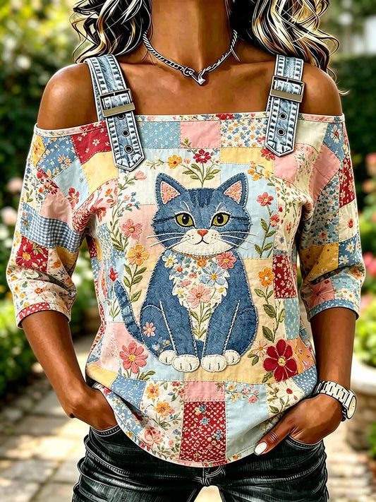 T-shirt à la mode pour femme, motif artistique animalier imprimé